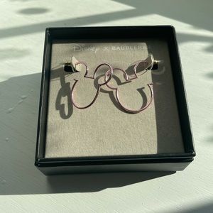 NEW IN BOX 🎀 Disney x Baublebar Pink Mickey Hoop Earrings
